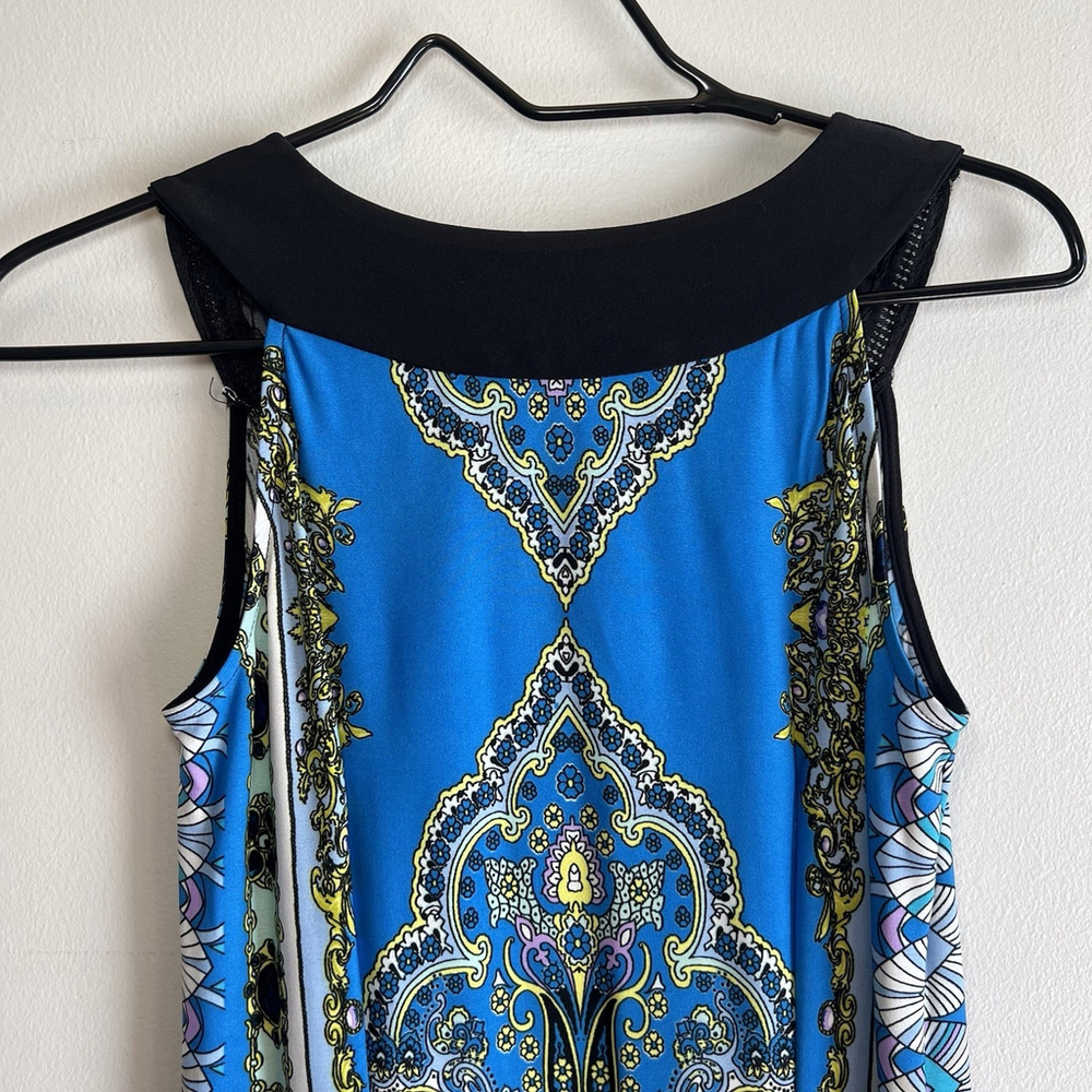 Sandra Darren Womens Sleeveless Pullover Dress Geometric Multicolor Size 6 - Picture 10 of 14